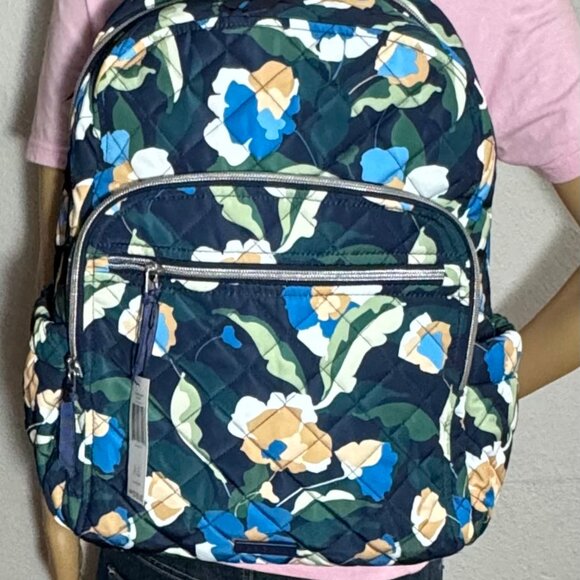 Vera Bradley Campus Backpack in Immersed Blooms NWT - Performance Twill - Picture 7 of 13